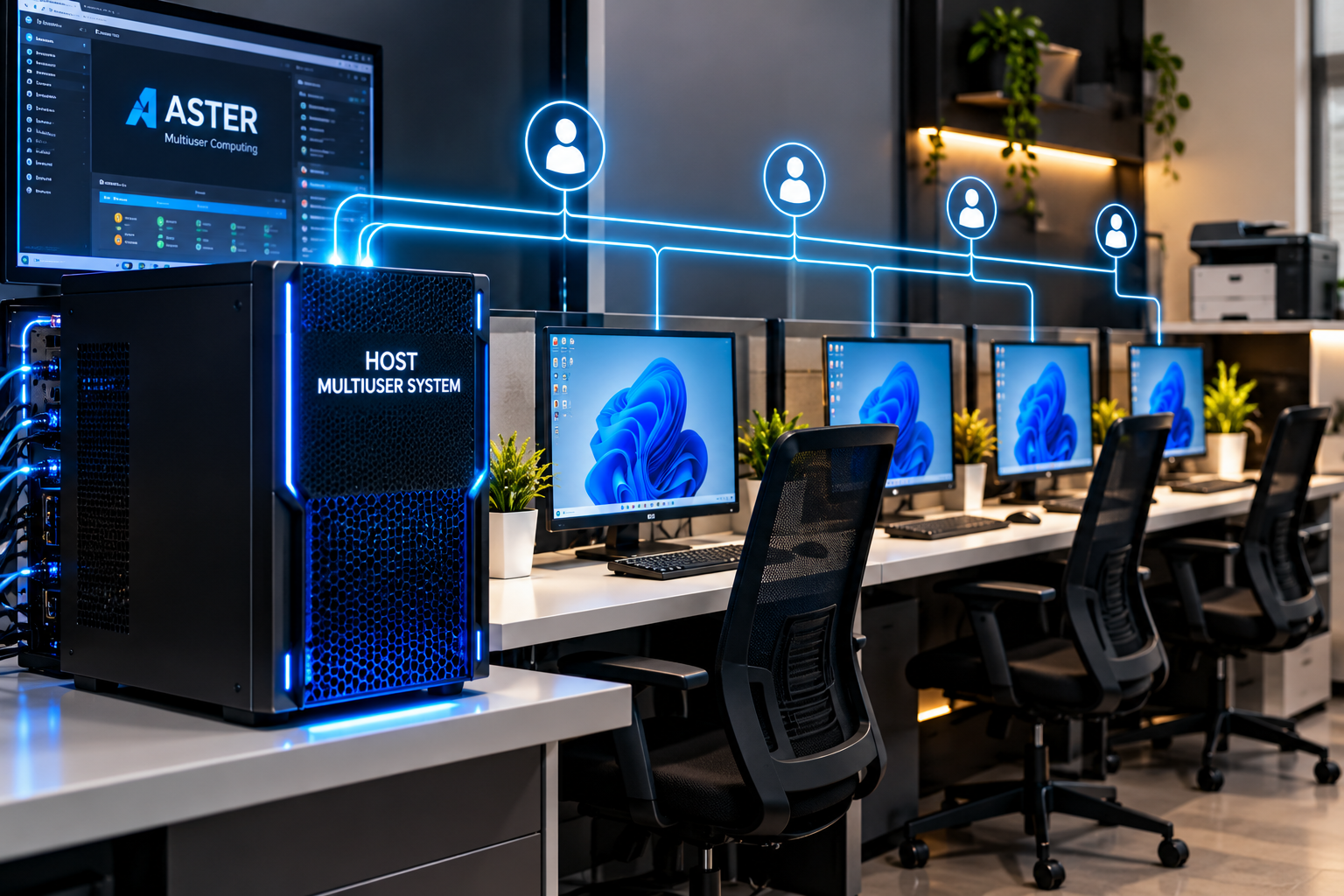 Home multiuser computing lab network